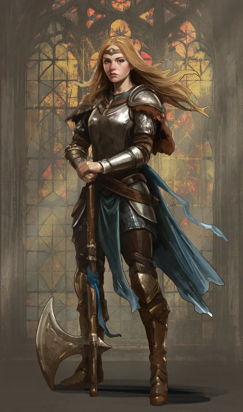 Lady Brianna Roosevelt in armour